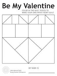 Print This Coloring Page And Use Markers Crayons Or Colored Pencils To Create Your Own Paper Heart Quilt Heart Quilt Paper Heart Valentine Coloring