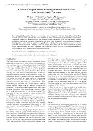 Accordingly, php group and elias and brothers have released 11,000 tonnes of iranian bitumen from the port recently. Pdf A Review Of The Post Harvest Handling Of Fruits In South Africa Over The Past Twenty Five Years