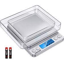 Though the ozeri pro digital kitchen scale is highly rated on amazon currently, we dismissed it in previous tests because the buttons were not sealed the tomiba 3000g digital touch pocket scale small has touch controls that were really difficult to work with. Buy Gdealer Food Scale 0 001oz Precise Digital Kitchen Scale Gram Scales Weight Food Coffee Scale Digital Scales For Cooking Baking Stainless Steel Back Lit Lcd Display Pocket Small Scale Silver Online In Germany