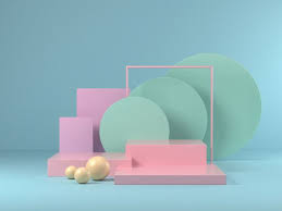 3d Render Of Mock Up Podium Abstract Pastel Podium Book Design Layout Exhibition Stand Design Abstract