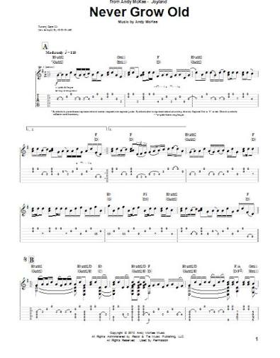 Never Grow Old - Guitar TAB | zZounds