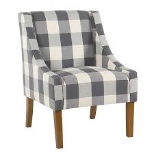 Blue Buffalo Check Swoop Accent Chair Kirklands Blue Accent Chairs Wooden Accent Chair Stylish Accent Chairs