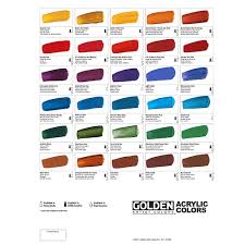 golden high flow acrylics color chart best picture of