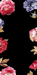 Beautiful Flower With Black Background Iphone Wallpaper Home Screen Floral Iphone Background Iphone Wallpaper Pattern Flower Wallpaper