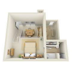 Studio 2nd Floor Townhome 3d Floor Plan Apartment Floor Plans Loft Floor Plans Apartment Layout