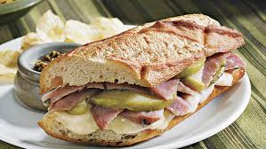 Chopped onions, melted swiss cheese and diced ham casserole baked with egg noodles. Grilled Brie And Tomato Sandwiches Recipe Finecooking
