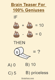 The writers there are skillful, humble, passionate, teaching and tutoring from personal experience, and exited to show you the way. Fun Brain Teaser For 100 Percent Geniuses Picture Logic Puzzle Brainfans
