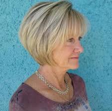 This bob hairstyle for over 60 with round face looks great with large romantic curls and blonde highlights. Layered Short Hairstyles For Over 60 Round Face