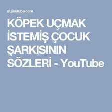 Kopek Ucmak Istemis Cocuk Sarkisinin Sozleri Youtube Kopek Youtube Cocuk