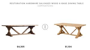A trestle table is a truly unique table that fits with both contemporary and traditional decor. Daily Find Restoration Hardware Salvaged Wood X Base Dining Table Copycatchic