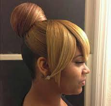 To get the perfect messy bun, finger comb hair into place instead of using a brush or a comb. Bun Bangs Natural Hair Styles Medium Hair Styles Hairstyles With Bangs