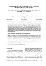 Melihat sejauh mana keadaan lapisan tanah (layers) yang berlainan. Pdf Pelestarian Situs Situs Arkeologi Di Kalimantan Selatan Masalah Dan Solusi Pemecahannya