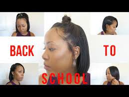 Protective styles for short transitioning hair. Back To School Hairstyles For Short Relaxed Hair Folade