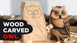 Owl Wood Carving Time Lapse Pov Wood Carved Owl From Basswood Youtube Wood Carving Art Sculpture Wood Carving Designs Dremel Carving