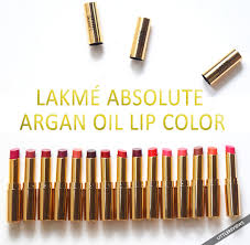 15 Shades Of Lakme Absolute Argan Oil Lip Color