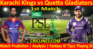 Quetta gladiators time and stadium. Today Match Prediction Karachi Kings Vs Quetta Gladiators Psl T20 2021 1st Match Who Will Win