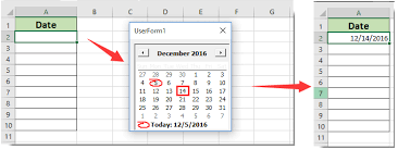 How To Pop Up A Calendar When Clicking A Specific Cell In Excel