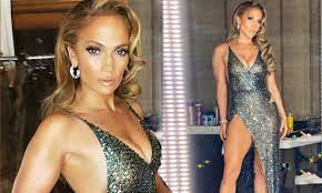 Categories jennifer lopez, red carpet. Jennifer Lopez Changes Into A Busty Sparkling Cocktail Dress For Oscars After Party Daily Mail Online