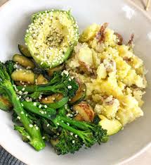 As Simple As It Gets But So Yum Olive Oil Mash Slice And Boil The Potatoes With Their Skins Until Soft Then Smash With Olive Oil