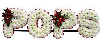 Grandad funeral flowers red and white. Funeral Flowers Pops Tribute