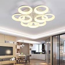 Led ceiling lights for bedrrom. Allurefeng New Round Led Lights Living Room Bedroom Modern White Ceiling Light Fashion Design Inside The Ceiling Lamp Adjustable Light Energy Level A Cold White 9 Head Buy