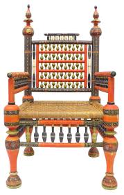 A Pair Of Traditional Punjabi Tribal Chairs From Pakistan Brilliantly Decorated With Ornate Hand Painted Designs Decorating E Chair Pakistani Furniture Decor