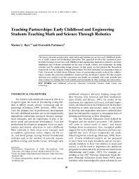 Pdf Teaching Partnerships Early Childhood And Engineering