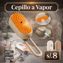 🐾 Cepillo de vapor para mascotas 3 en 1 🐾 💰 Precio: S/.8.00 Haz del aseo  de tu engreído una experiencia más cómoda, limpia y relajante 💕 Este  cepillo 3 en 1