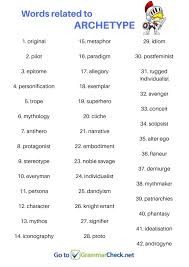 Words Related To Archetype Words Vocabulary Writing