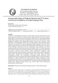 Di era metropolitan ini, umur. Pdf Incorporating Values Of Moderate Islam For The 21st Century Learners In An English As A Foreign Language Class