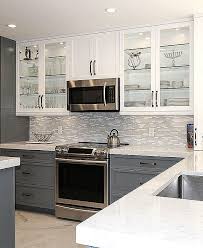 modern white marble glass kitchen