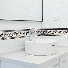 Latest home interior n washrooms. Weifengfashion 3d Marble Self Adhesive Bathroom Kitchen Wall Stair Floor Border Tile Sticker 2m Shopee Malaysia