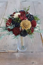 Burgundy Navy Blue Gold Sola Eucalyptus Bouquet Eucalyptus Leaf Bouquet Dahlia Bouque Navy And Burgundy Wedding Gold Wedding Flowers Navy Wedding Flowers