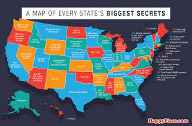Here S A Map Of The Biggest Secrets Every State Is Hiding Funny Maps Map States