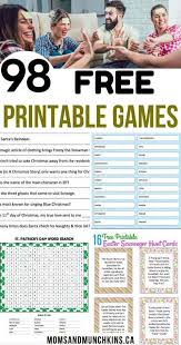 When you're busy planning an amazing thanksgiving dinner, one of the tasks that might fall by the wayside is finding the time to think up engaging ways to entertain guests before the feast starts or after the meal is done. 98 Free Printable Games Free Printable Games Printable Games Printable Games For Kids