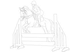 Jumping Horse Lineart Horse Jumping Horses Cross Country Jumps