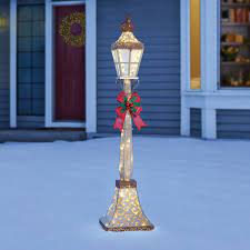 What kind of christmas decorations are at costco? 6ft 1 8m Christmas Street Lamp Bow With 120 Led Lights Costco Uk