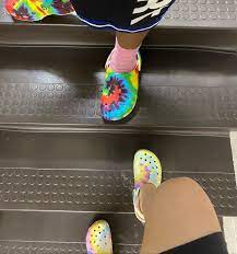 How to wear ideas for pastel macaroon and solid border found on. Journeys Crocs Clog Tie Dye Pastel Photo Credit Seriousmichelle Crocs Sandals Store Crocs Shoes