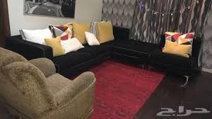 كنب اسود حرف L