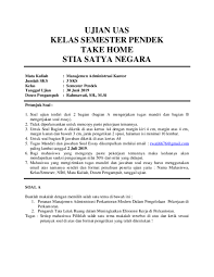 Untuk soal nomor 1 sampai dengan 29, pilihlah satu jawaban yang paling tepat! Doc Ujian Take Home Uas Sp Manajemen Administrasi Kantor Rahma Wati Academia Edu