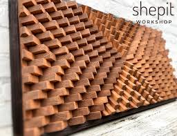 Wood Wall Art Acoustic Panel Geometric Wall Art Natural Etsy Acoustic Panels Large Wood Wall Art Wood Wall