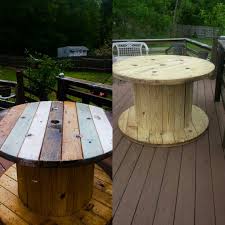 Weekend Project Upcycle An Old Wire Spool Spool Tables Wire Spool Spool Furniture