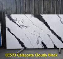Calaccata Cloudy Black Quartz Countertop