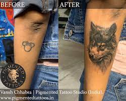 Wolf Tattoo Coverup In 2021 Tattoo Studio Tattoos Tattoo Prices