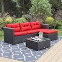 Amazon.com : Walsunny Patio Furniture Set 3 Piece Outdoor ...