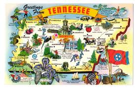 Check online the map of tennessee city, tn with streets and roads, administrative divisions, tourist attractions, and satellite view. Greetings Tennessee State Map Cities Attractions Industry Vtg Postcard