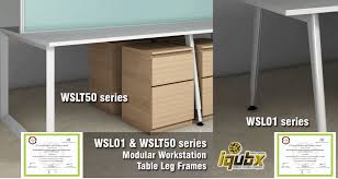 Metal dining table legs ukg workforce. Metal Table Leg Frames For Modular Workstation Desks