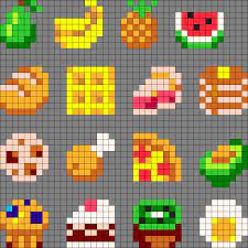 Perler bead snowflakes from frugal fun for boys and girls. Little Pixel Foods X3 Perler Bead Pattern Bead Sprites Food Fuse Bead Patterns
