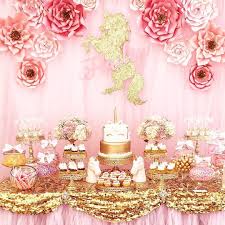 Pretty Pink Unicorn Dessert Table By Bizziebeecreations Unicorn Party Decorations Baptism Party Unicorn Party
