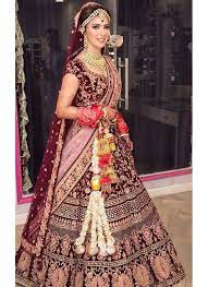 Indian Designer Pure Velvet Lehenga Maroon Color Wedding Etsy Indian Bridal Outfits Indian Bridal Wear Indian Wedding Lehenga